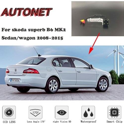 AUTONET HD Night Vision Rear View camera For skoda superb B6 MK2 Sedan/wagon 2008~2015 /Backup Camera/license plate camera