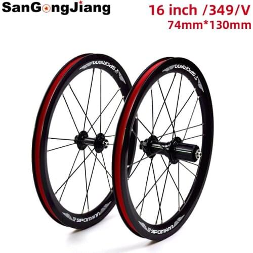 16 inches Bike Alloy Wheelset 8/9/10/11Speed Wheels 349 Folding bike small wheel bicycle Ultralight Folding Bike 16H/20H Wheels
