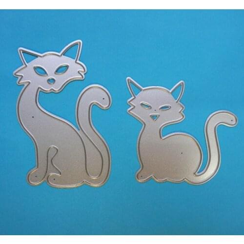 Metal Stencils Cutting Dies For Steel DIY Scrapbooking Photo Album Decorative Embossing Folder Templater Fox 2pcs Die Cut