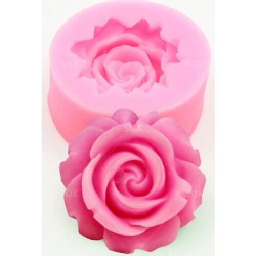 MINI Rose Shape 3D Silicone Mold Chocolate Mould for Wedding Fondant Cake Decorating Tools Bakeware Sugarcraft Acessorios SQ1404