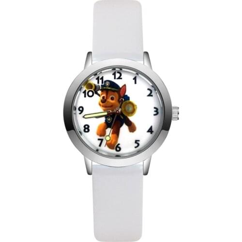 Fashion Cartoon Cute Dog Style Childrens Kids Student Girls Quartz Leather Wrist Watches JA212