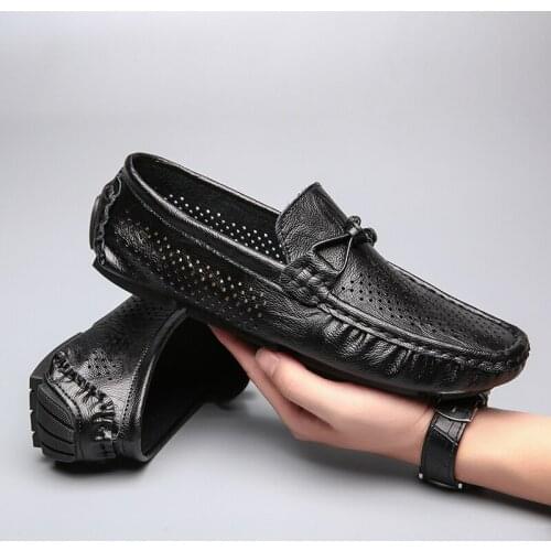 Men Casual Shoes Fashion Men Shoes Genuine Leather Men Loafers Moccasins Slip On Mens Flats