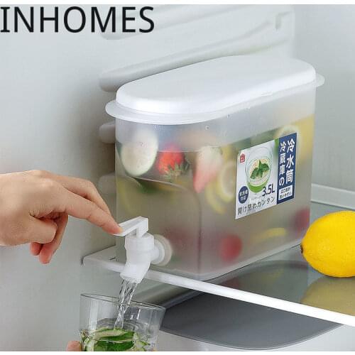 3500ml Plastic Water Pitcher Jug With Faucet Lemon Juice Kitchen Drinkware Cold Water Kettle Teapot Heat Resistant Dropshipping