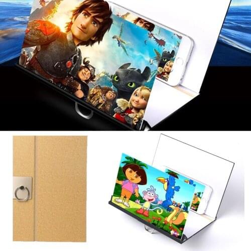 Hot Practical Stereoscopic Amplifying 8 Inch Desktop Wood Bracket Tablet Phone Video Screen Magnifier Amplifier Holder Mount