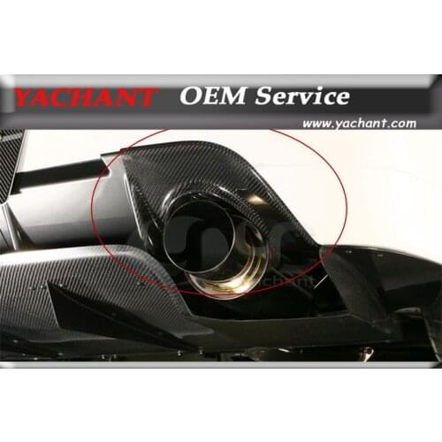 Car-Styling Carbon Fiber Exhaust Heatshield Fit For 06-07 Lancer Evolution 9 EVO 9 JDM Rear Bumper VS Style Exhaust Heatshield