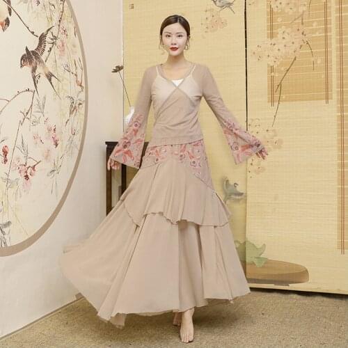 Chinese Tradition Costumes Women Classical Dance Clothes Practice Dance Dress For Stage Party