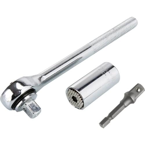 3 Piece/Set 7-19mm Universal Multi Function Ratchet Universal Socket Hand Tools Repair Screwdriver Wrench