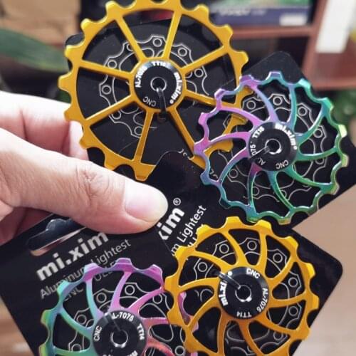 2021 New Bicycle Ceramics Rear Derailleur 14T 15T 16T 18T Jockey Wheel Road MTB Guide Bike Ceramics Bearing Bicycle Parts