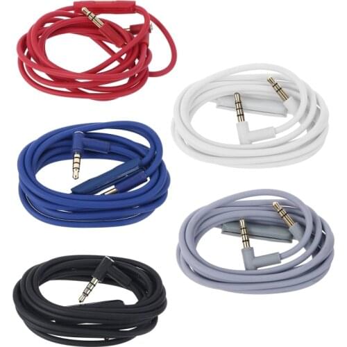 Replacement -Audio Cable Cord Wire with In-line Microphone and Control for -Beats by Dr Dre Solo -Studio Pro Detox Headphones
