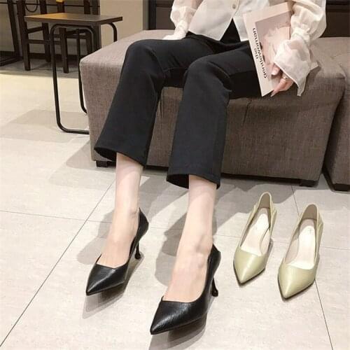 Womens shoes 2021 summer new stiletto pumps high-heeled office work shoes