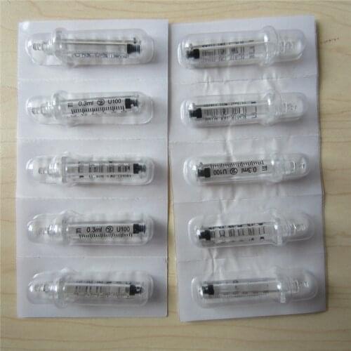 0.3ml 0.5ml Disposable Sterile Ampoule Head for Hyaluron Pen Hyaluronic Acid Gun Atomizer Anti-wrinkle Skin Lifting Lip Filler