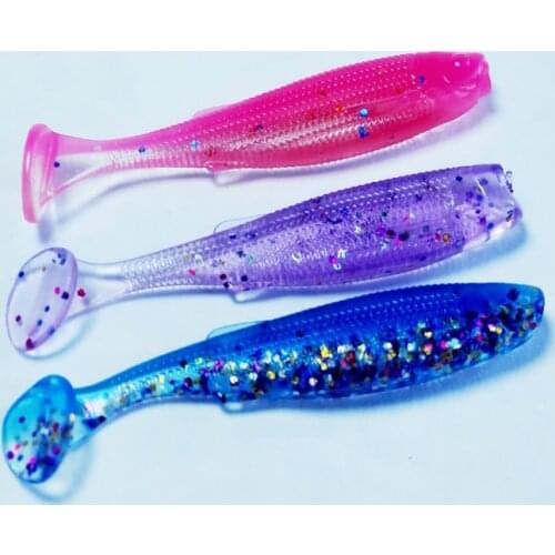 4.5cm 10pcs Soft Lure Shad Wobbler Silicone Bait Sea Worm Swimbait Streamer Silicone Lure spinnerbait accessories