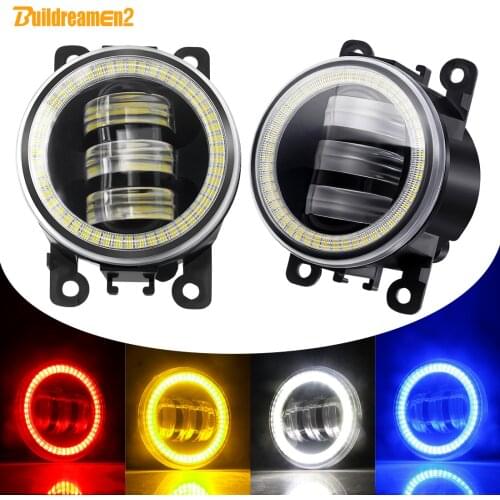 2 Pieces Angel Eye Fog Light For Jeep Renegade Compass Cherokee Car LED Lens Fog Daytime Running Lamp DRL 30W 6000LM 12V
