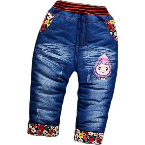 2020 New Girls Boys WinterDown Pants Cotton Thick Warm Trousers Waterproof Pants kids High Waisted Baby Kid Pants 0-5Y