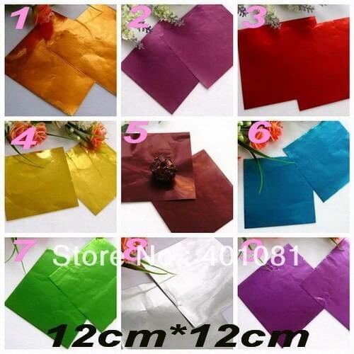 5000pcs 12cm*12cm tin foil paper for wrapping Chocolate drops or candies, free shipping