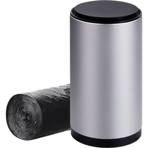 Car Trash Bin Alloy Garbage Can for Tesla Model 3/X/S Dustbin Waste Rubbish Basket Organizer Storage Holder Car