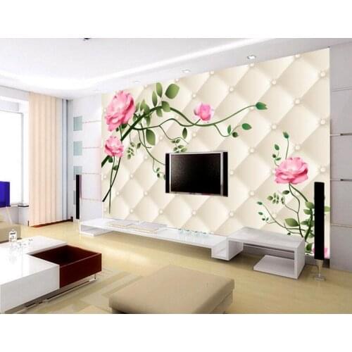 Custom large mural,3d European rose papel de parede,hotel restaurant hotel living room sofa TV wall bedroom roses wallpaper