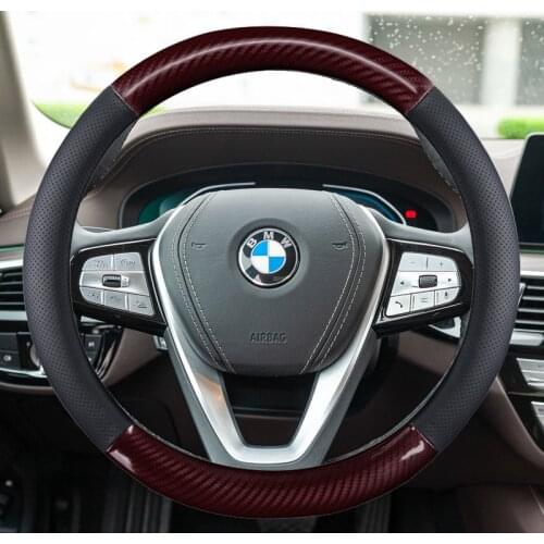 Genuine leather 38cm Car Steering Wheel Cover For BMW f30 f10 e46 x5 e70 x1 x3 e39 x5 x4 f11 all models Car-Styling