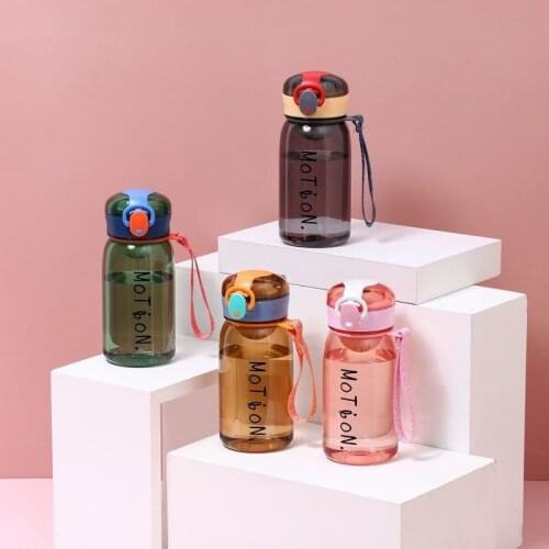 400-600ml Children Bottle For Outdoor Travel School Cute Cartoon Animal Baby Water Bottle With Shoulder Strap For Boys Girls