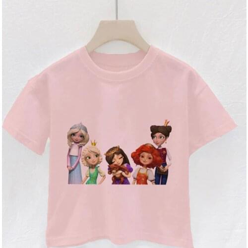 New Childrens Short Sleeve T-shirt Harajuku T-shirts The Little Tiaras Magic Boy Kid Boys Girls Tops Shirts Childrens Tshirt