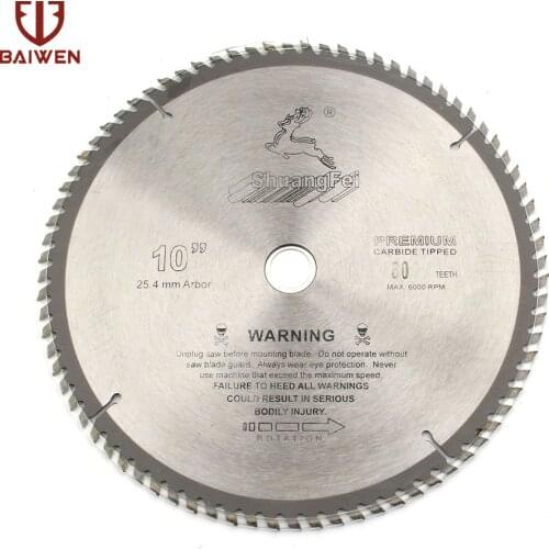 10" 250mm Circular Saw Blade For Wood/Aluminum Cutting General Purpose 40 60 80 100 120 Teeth