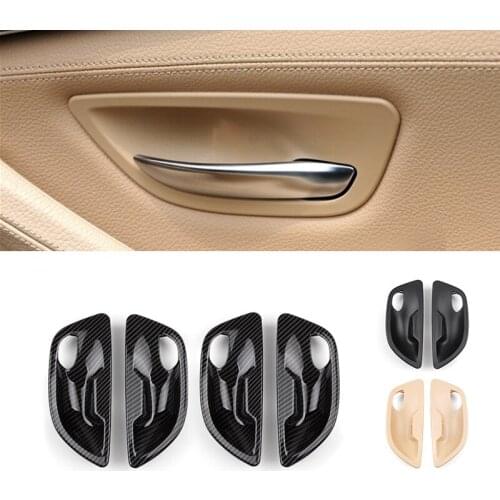 For BMW 5 Series F10 F18 2011 2012 2013 2014 2015 2016 2017 Carbon Texture Car Interior Door Handle Bowl Frame Replacement Cover