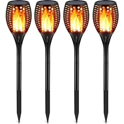33 51 96LED Solar Flame Torch Light Waterproof Garden Decoration Landscape Lawn Lamp Path Lighting Torch Outdoor Street LED