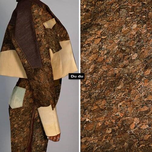 50*145cm Hot stamping Trees Heavy fabric Clothing Fabric Simulation skin Stereo cloth Natural Soft and thick Fabric DIY