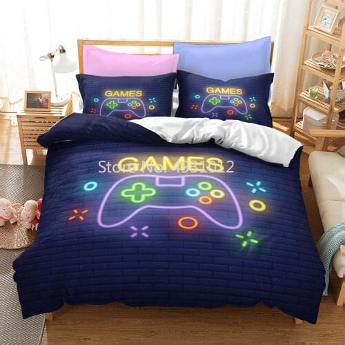Play Game Remote Control 3D Print Bedding Sets Gamer Queen Twin Single Size Duvet Cover Set Pillowcase Home Textile Newest