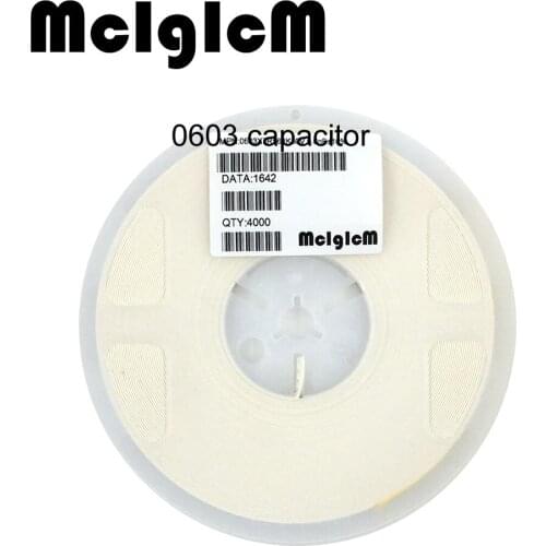 McIgIcM 4000pcs 0603 SMD Thick Film Chip Multilayer Ceramic Capacitors 4000 27nF 33nF 39nF 47nF 56nF 68nF 82nF 100nF