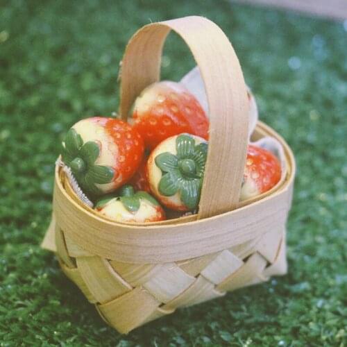 Mini 1/12 Cute Dollhouse Hand-woven Vegetable Food Basket Dolls Miniature Decoration New