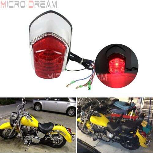 Motorcycle Universal 12v Brake Stop Tail Light for Kawasaki Yamaha V-Star Suzuki Honda Shadow Ace 750 1100 VT400 VT750 VT1100 C2