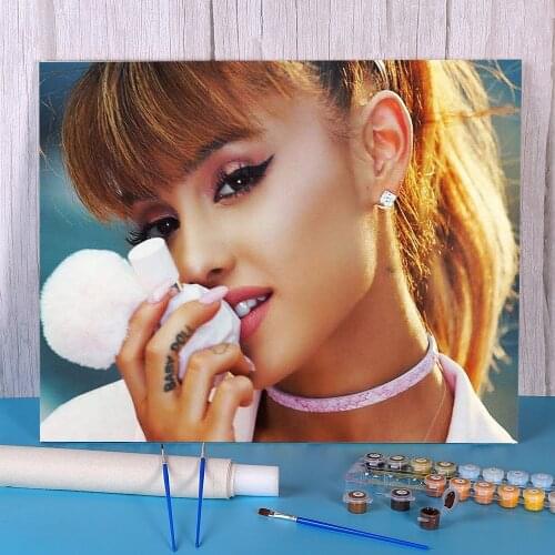 Ariana Grande Paint By Numbers Package Acrylic Paints 40*50 Paiting By Numbers Home Decoration Crafts Adults Wholesale