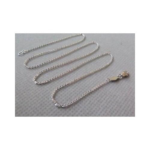 New Arrival Pure Platinum 950 Chain Women Lucky O Link Necklace 16.5inch