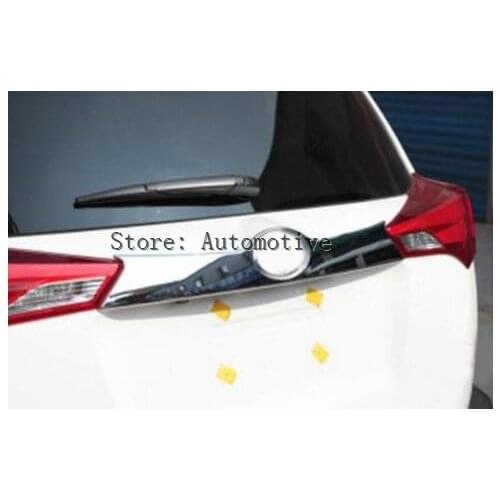 Fit For Toyota RAV4 2013 2014 2015 Chrome Rear Trunk Lid Tailgate Boot Back Door Grab Handle Cover Trim Garnish Molding Strip