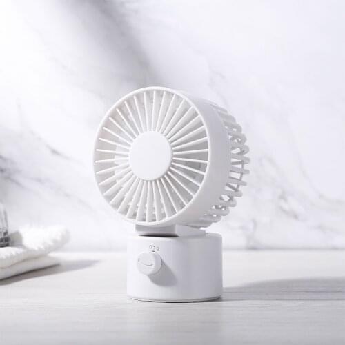 Portable Desktop Oscillating Fan With Adjustable Head 2 Speeds USB Fan Work Three Hours For Home Office Travel