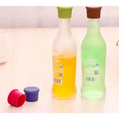 Random Colors Bottle Stopper Bottle Caps Wine Stopper Family Bar Preservation Tools Silicone Creative Design Safe And Healthy