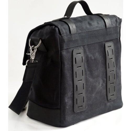 Retro locomotive side bag universal waterproof side bag motorcycle canvas bag knight saddle bag