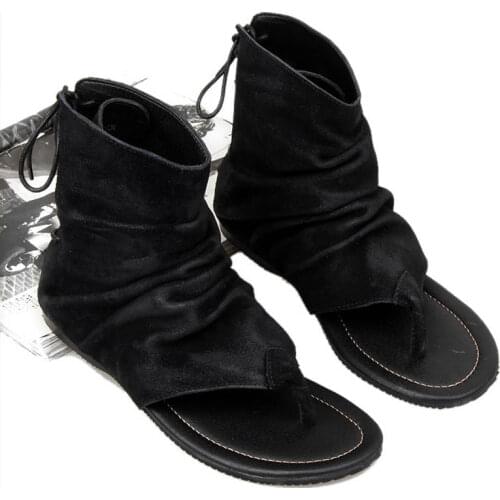 New Summer Vintage Genuine Leather Mens Casual Sandals Lace Up Cowhide Fashion Korean Style High Quality Outdoor Sandals