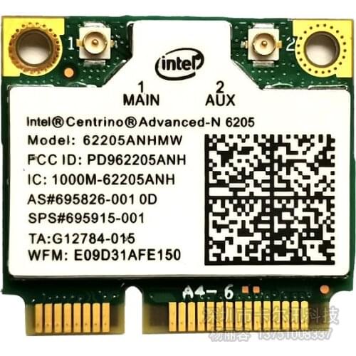 Network Wireless Card for Intel Centrino Advanced-N 6205 62205an 62205hmw 300Mbps 2.4G/5GHz WiFi Card 802.11n