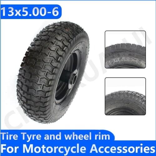 13x5.00-6 Tire Tyre and Wheel Rim 13*5.00-6 Tyre for ATV QUAD Bike Gokart Scooter Mini Buggy Mower Snow Plow Motorcycles Parts