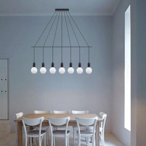 Modern LED Pendant Lamp Black/White Nordic Hanging Light Creative Note Pendant Light for Bar Table Kitchen Island Dining Room