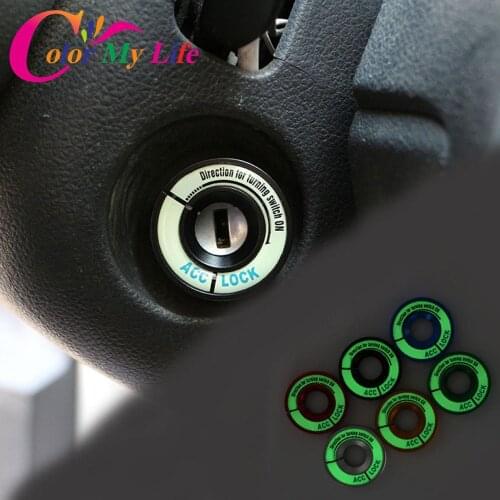 Color My Life Luminous Ignition Key Ring Switch Sticker for Volkswagen VW GOLF 4 5 6 7 MK7 JETTA MK6 MK5 POLO Passat B5 B6 B7