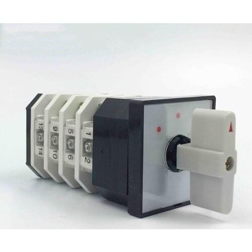 Universal transfer switch for Electrical appliances rotary cam switches changeover switch circuit 4 sections 3 gears Silver dot