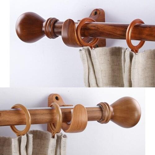 Thicken Aluminum Alloy Curtain Pole European Retro Durable Single Double Curtain Rods Track Accessories Customized Home Decor