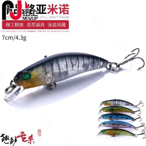 Minnow 1pc Fishing Lures 4.3g/7cm Hard Lure 5 colors Fishing Tackle High quality Artificial Bait