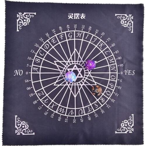 1PC Tarot Tablecloth Divination Tarot Card Pad Pendulum Magic Pentacle Runes Tarot Altar Table Cloth 30*30cm