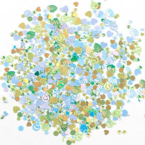 1 PacK Nail Art Sequins mixed color 3D Flakes Slices Art Decorations Nail Tips Decoration