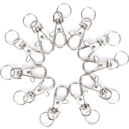 10pcs Metal Swivel Trigger Lobster Clasps Snap Hook Para cord Key Chain Ring Lanyard Backpack DIY Craft Outdoor Travel Kits
