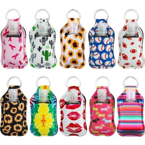 10set 30ml Refillable Bottles Hand Sanitizer Bottles with Keychain Holder with Bottle Cover Portable Silicone Bottle Soap Saver